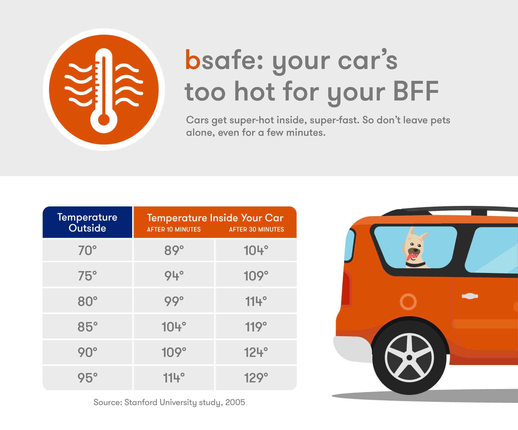 Rising temperatures inside cars are risky for pets