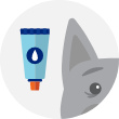 Illustration of a dog ear ointment