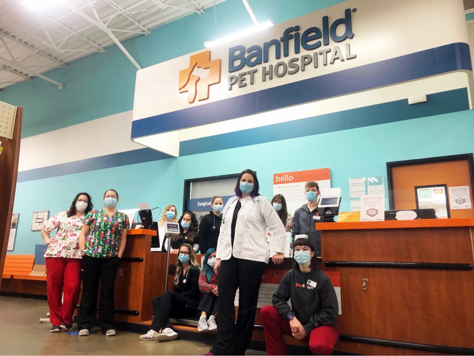 A group of Banfield Associates at the Banfield Pet Hospital, Fayetteville NC