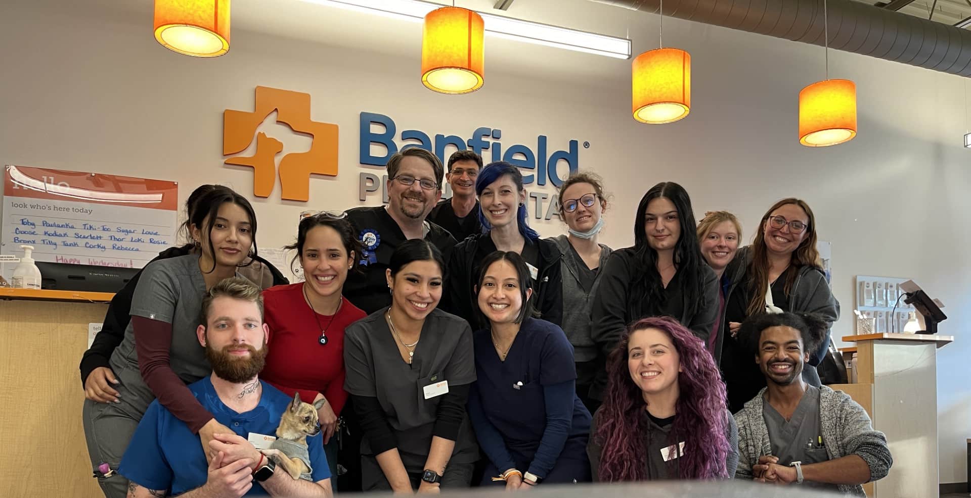 A group photo of the associates at Banfield Herndon Fox Mill